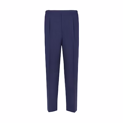 FENDI Solid Color Mid-Rise Pleated Straight Casual Pants Blue FB0979AR8SF04V6