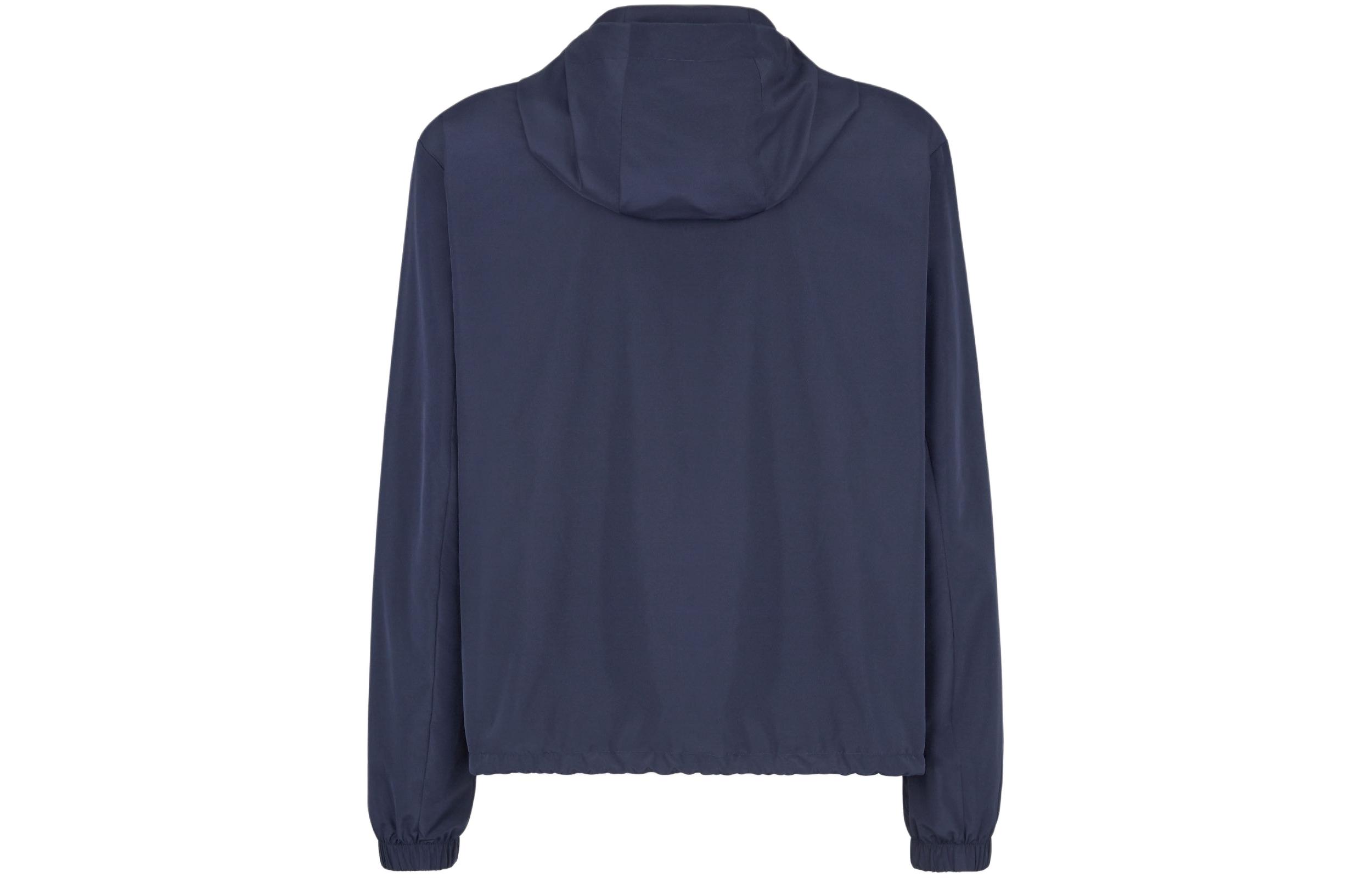 Lookbook FENDI 純色拉鍊連帽外套 - 藍色 FW1310AR9HF04V6