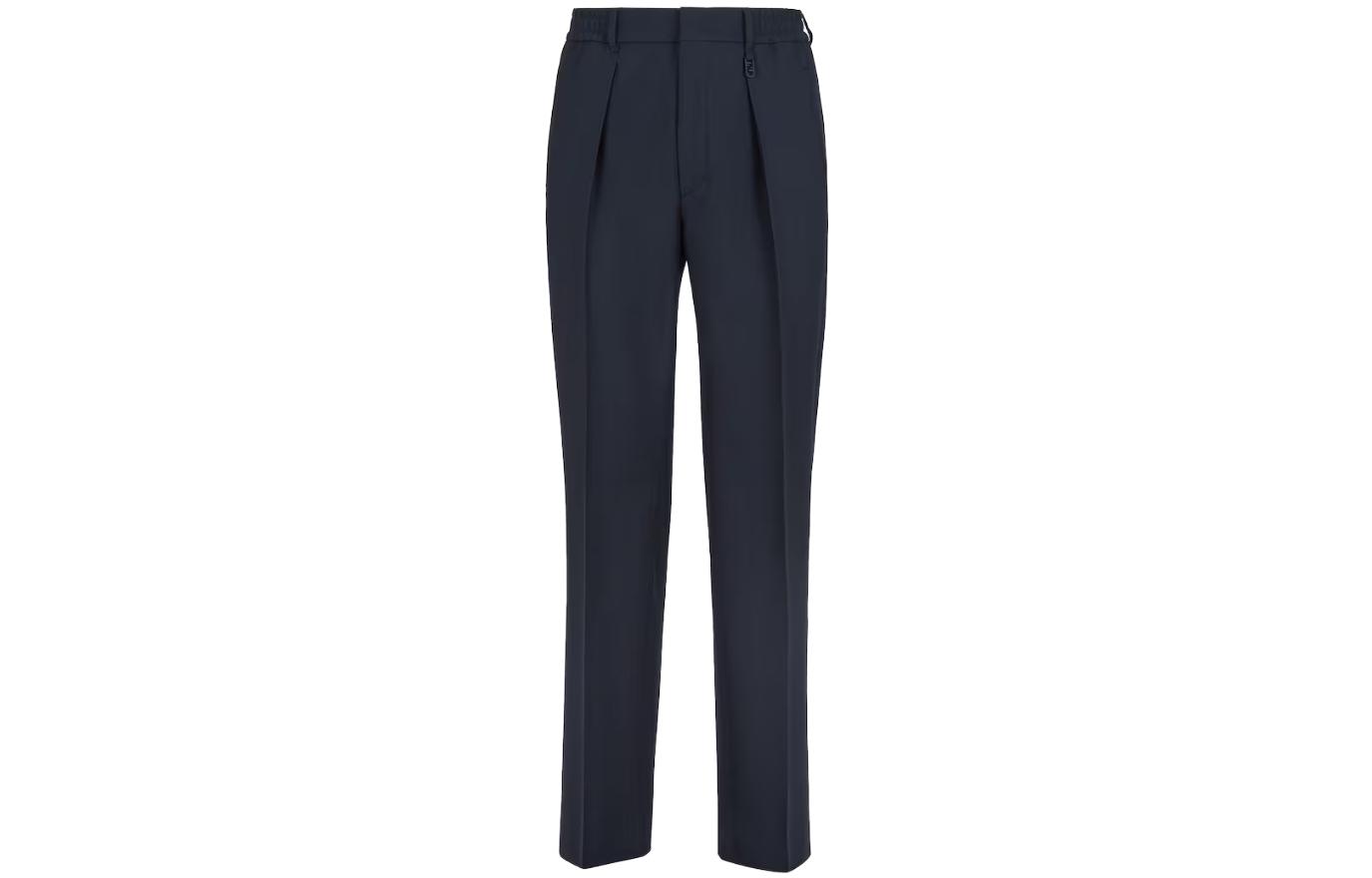Order FENDI  Solid Color Zip Wide-Leg Straight Suit Pants Blue. FB0895AL5AF0CRH