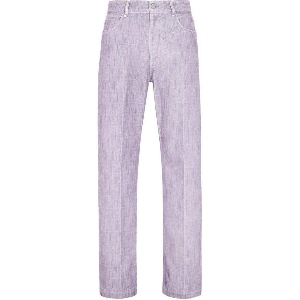 FENDI  Solid Purple Mid-Waist Straight-Leg Denim Jeans. FLP302APSWF0F5U