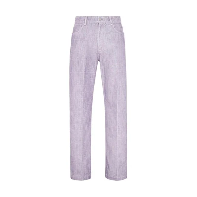FENDI Solid Purple Mid-Waist Straight-Leg Denim Jeans. FLP302APSWF0F5U
