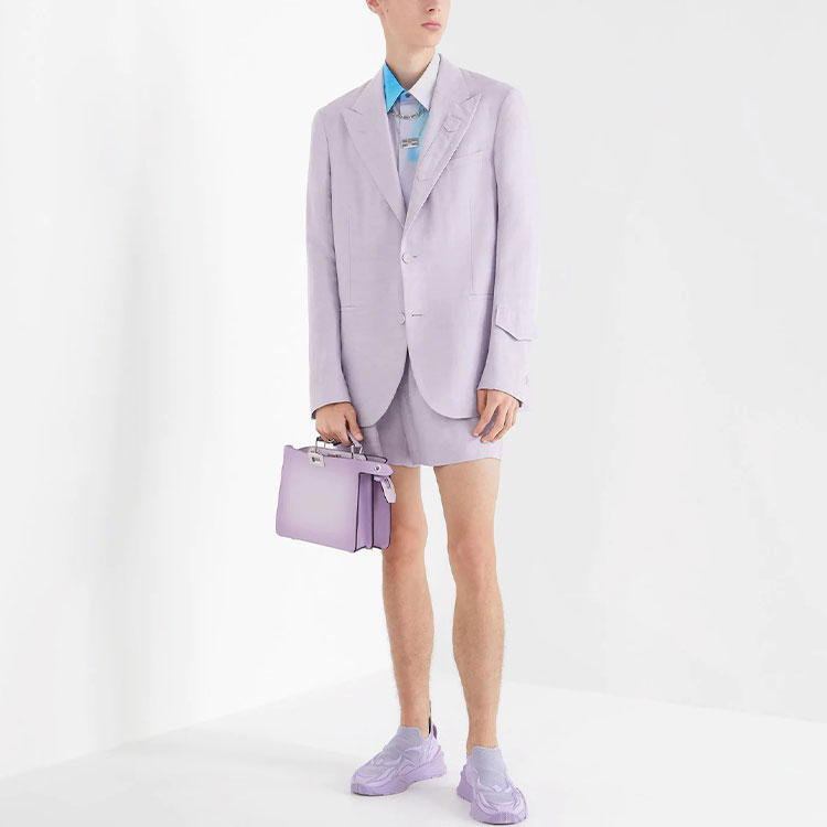 Shop 芬迪 SS22 抽象渐变印花短袖衬衫. FS1022A9O6F1G38