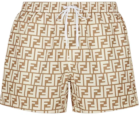 FENDI SS22 經典字紋印花休閒直筒短褲 - 卡其色 FXB077A79F1200 Buy FENDI SS22 經典字紋印花休閒直筒短褲 - 卡其色 FXB077A79F1200