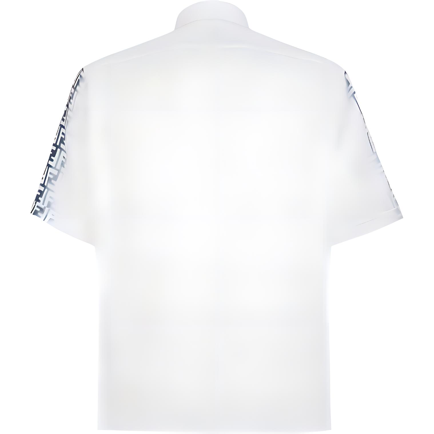 Lookbook FENDI SS24 渐变标志宽松版白色短袖衬衫 FS0966AN0RF0UB0