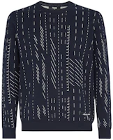 Order FENDI Striped Crewneck Knit Pullover Sweater in Blue. FZX091AR8CF03LQ