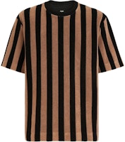FENDI Striped Crewneck Loose Fit T-Shirt Brown SS24. FY0936ARYQF13IZ FENDI Striped Crewneck Loose Fit T-Shirt Brown SS24. FY0936ARYQF13IZ
