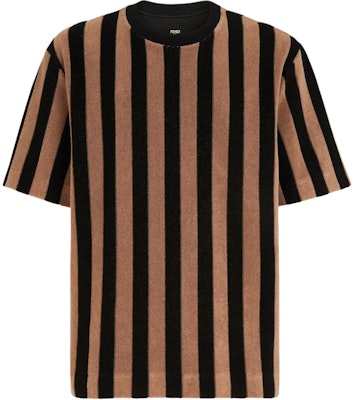 フェンディ ストライプ柄 クルーネック ルーズフィット Tシャツ ブラウン SS24. FY0936ARYQF13IZ Buy フェンディ ストライプ柄 クルーネック ルーズフィット Tシャツ ブラウン SS24. FY0936ARYQF13IZ