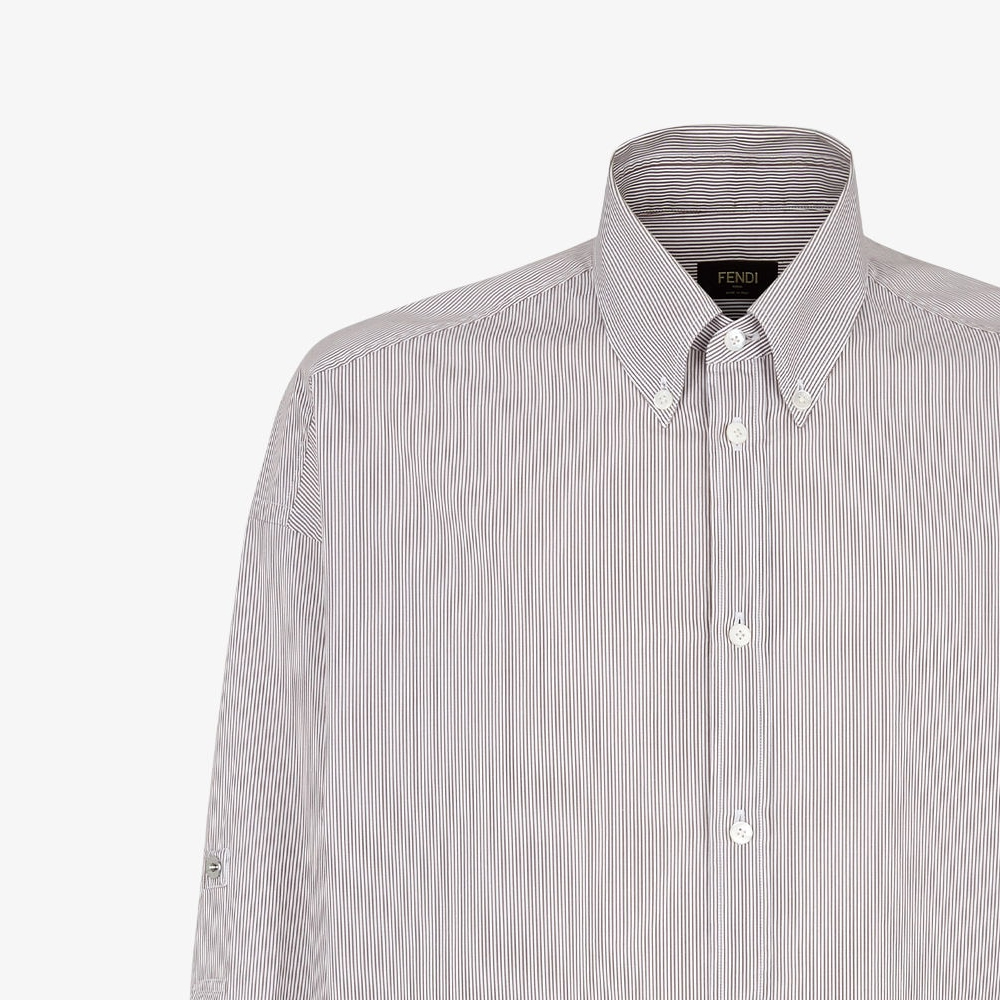 Details for 芬迪 条纹长袖钮扣衬衫 棕色 FS1242AR5VF06WU