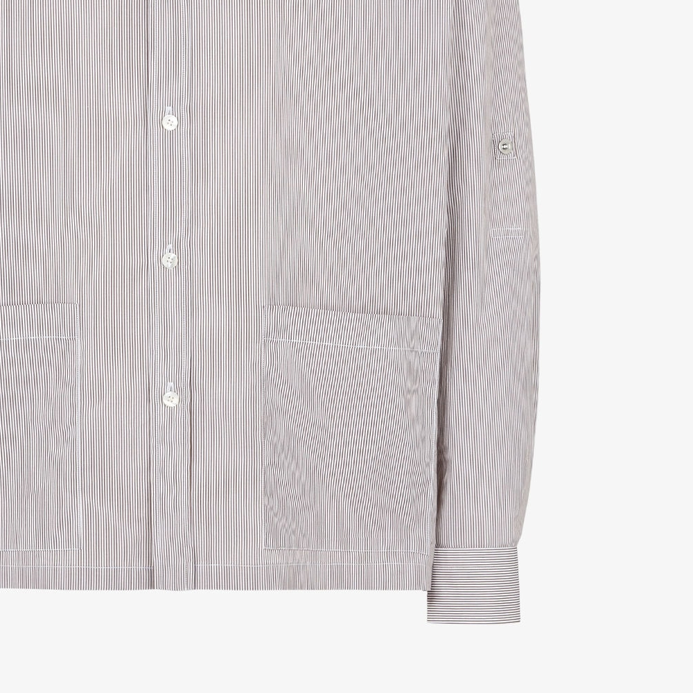 Cheap 芬迪 条纹长袖钮扣衬衫 棕色 FS1242AR5VF06WU