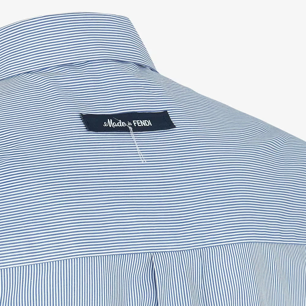 Details for 芬迪 条纹褶皱长袖休闲衬衫 浅蓝色 FS1257AR5VF16H9