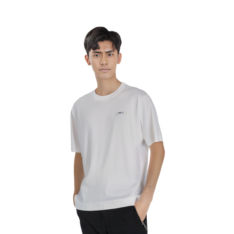 Shop FENDI 白色圓領休閒短袖T恤 FW23 FY0936AQJEF-0QA0