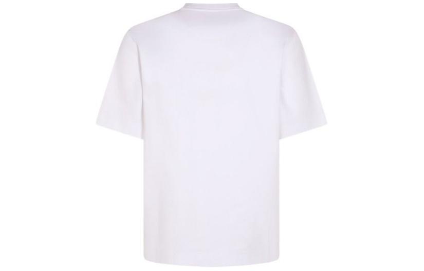 Lookbook FENDI  White Crewneck Loose Fit Short Sleeve T-Shirt. FY0936AR6WF0QA0