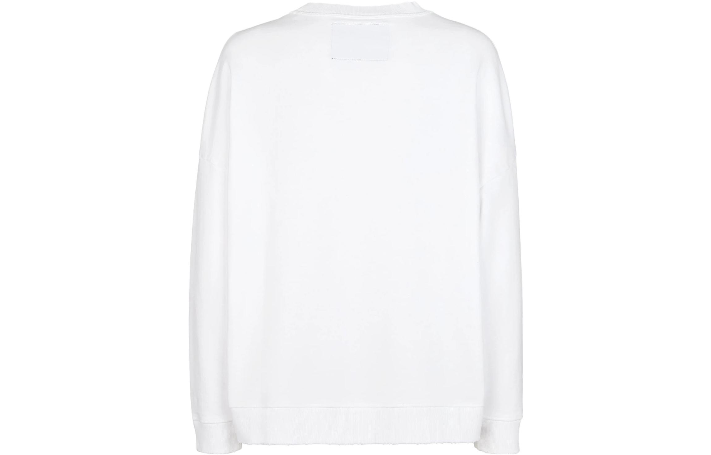 Lookbook 芬迪 白色圆领卫衣带纯色标志刺绣。 FY1227AOFDF0QA0