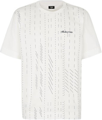 FENDI Kaos Putih Oversized dengan Logo Bordir. FY0936AR6ZF0QA0 Buy FENDI Kaos Putih Oversized dengan Logo Bordir. FY0936AR6ZF0QA0