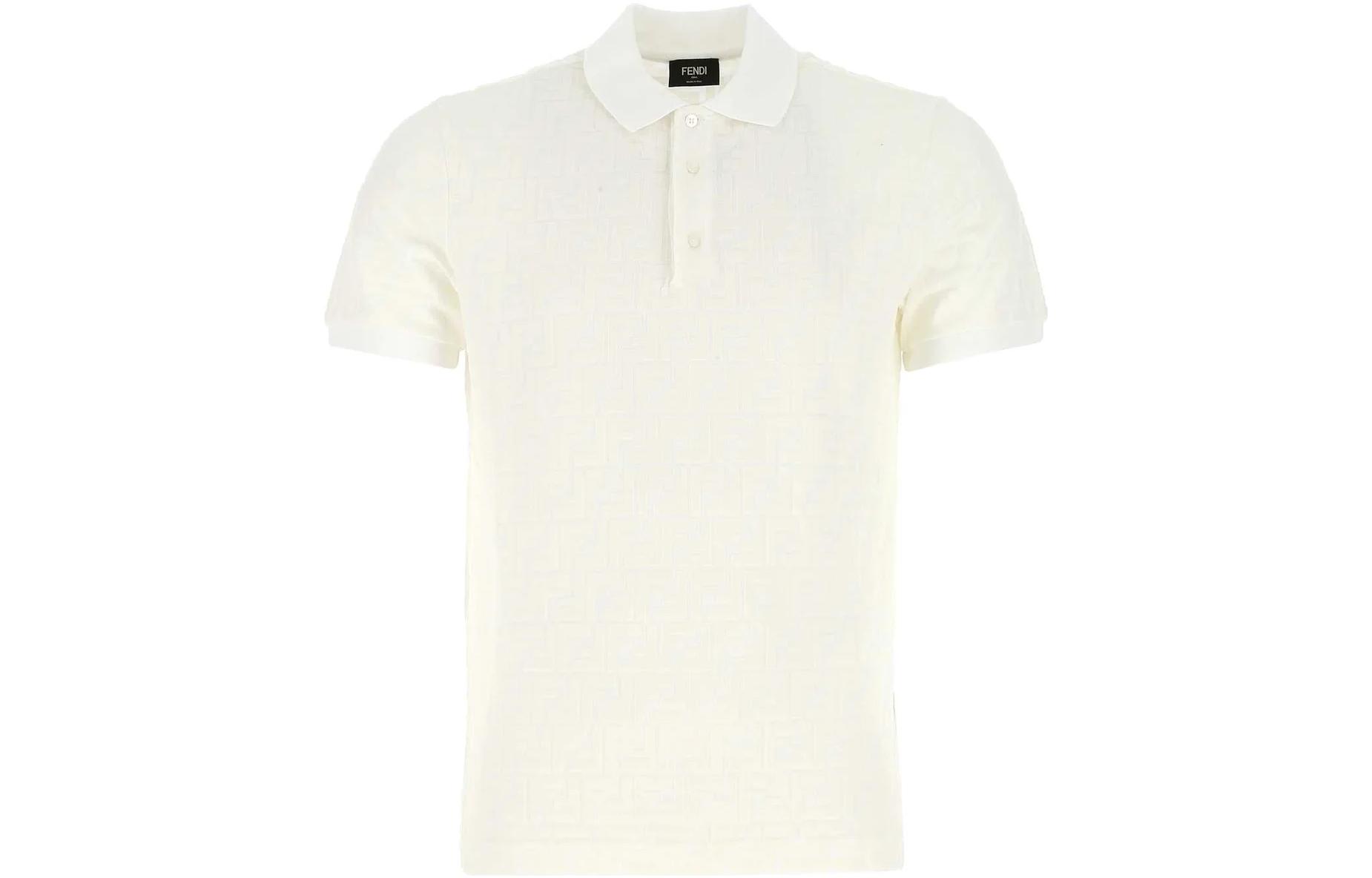 Order FENDI Polo Blanco de Manga Corta Slim Fit para Hombre. FY0985A7D5F0GF7