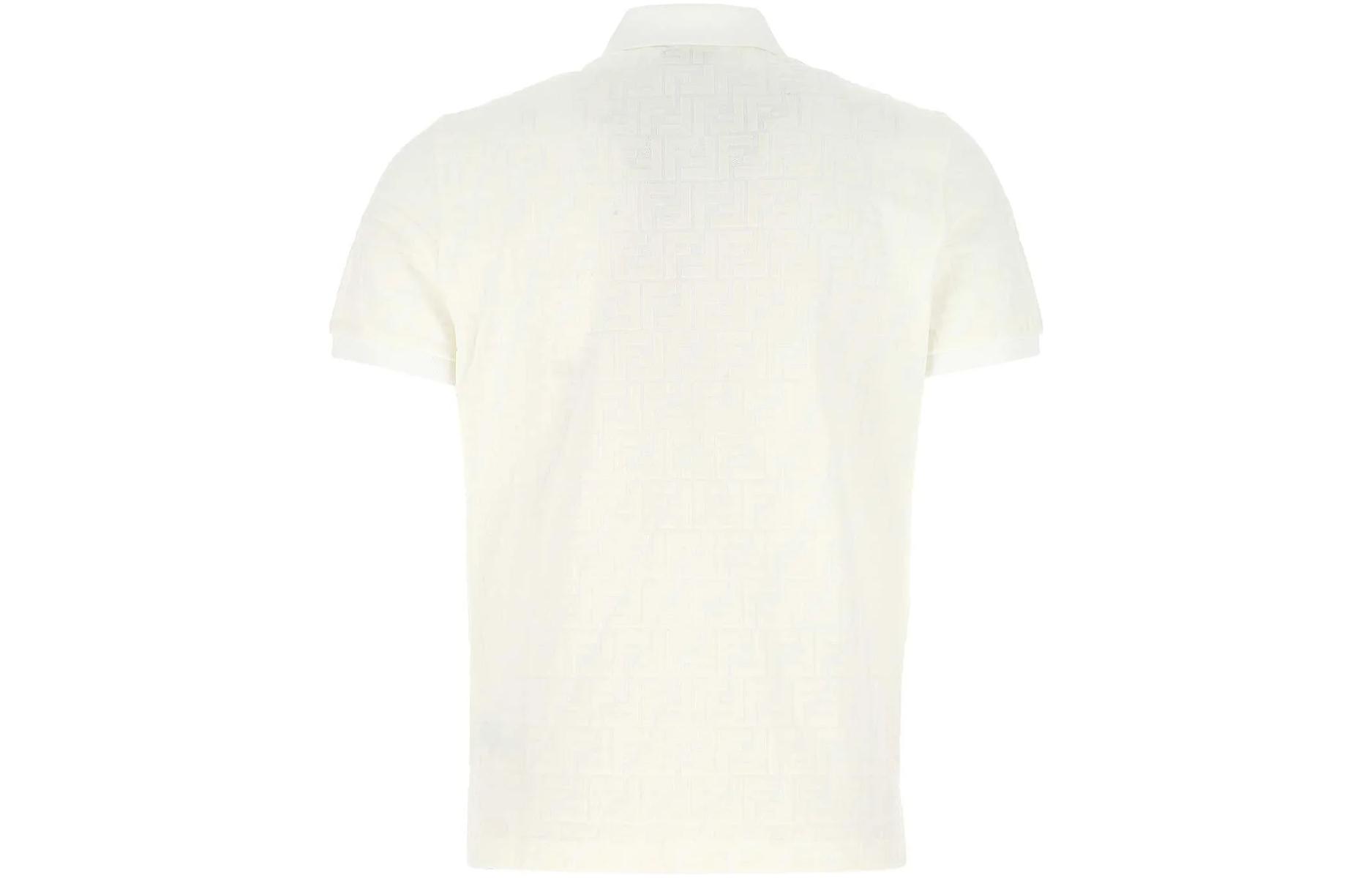 Lookbook FENDI Polo Blanco de Manga Corta Slim Fit para Hombre. FY0985A7D5F0GF7
