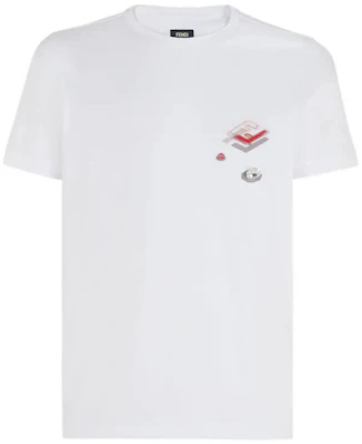 FENDI 白色純色標誌短袖T恤 FY0894AL38F068N Buy FENDI 白色純色標誌短袖T恤 FY0894AL38F068N