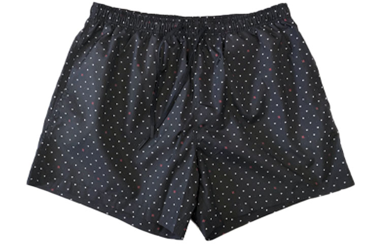 Order FENDI 全版愛心印花黑色抽繩短褲。 FXB077AHVFF1BR8