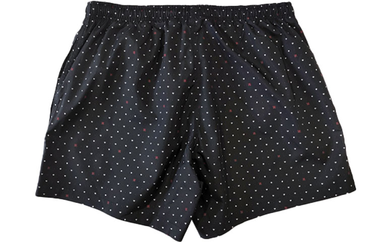 Lookbook FENDI 全版愛心印花黑色抽繩短褲。 FXB077AHVFF1BR8