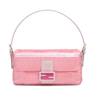 Fendi Baguette 1997 Shoulder Bag Pink