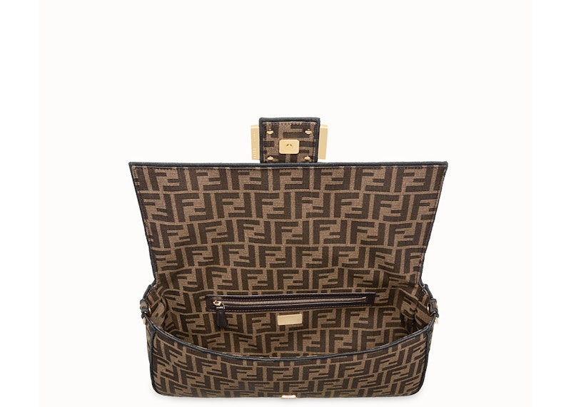 Lookbook Fendi Baguette Jacquard FF Grande Marrón/Negro