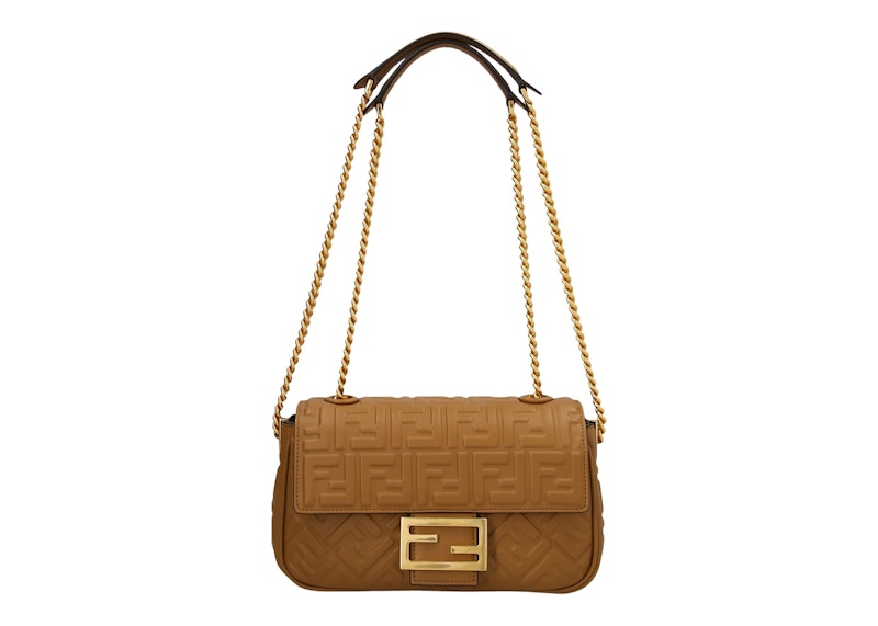 Fendi Baguette Midi Shoulder Bag Brown