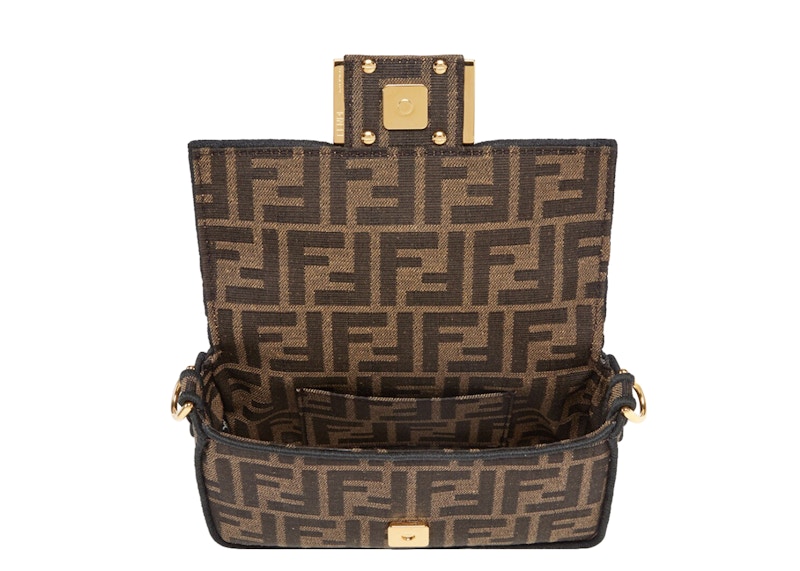 Lookbook Bolso Mini Fendi Baguette Jacquard Tela FF Marrón