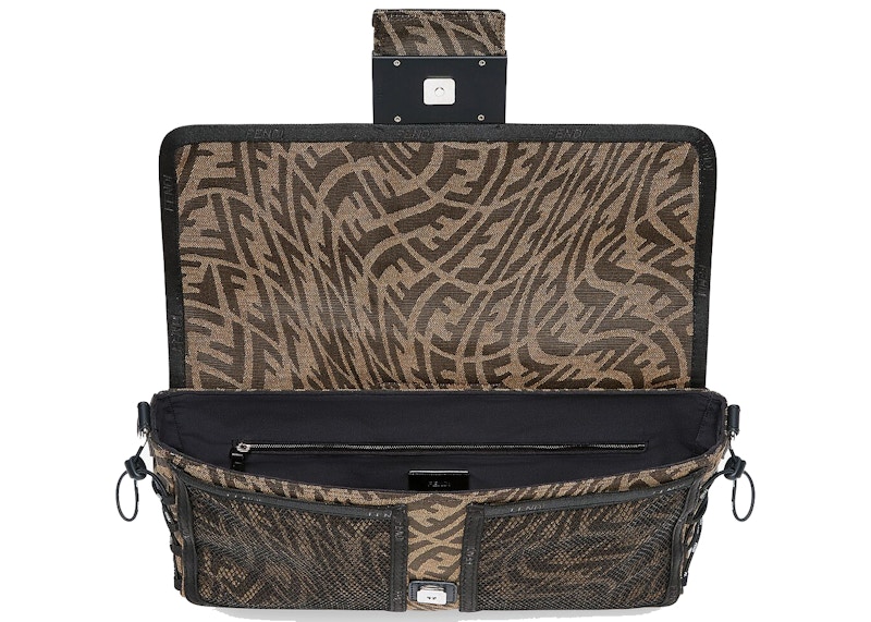 Lookbook フェンディ バゲット ショルダーバッグ ラージ ブラウン