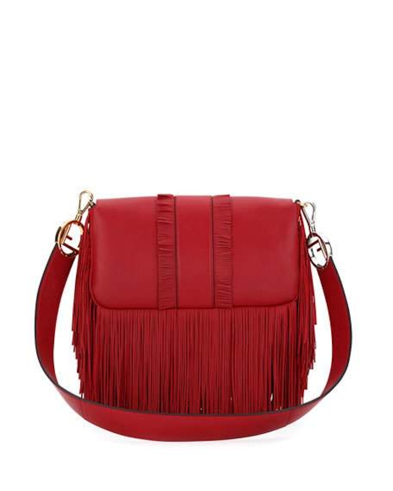 Order フェンディ・バゲット・ショルダー・シール・ナッパ・フリンジ・レッド