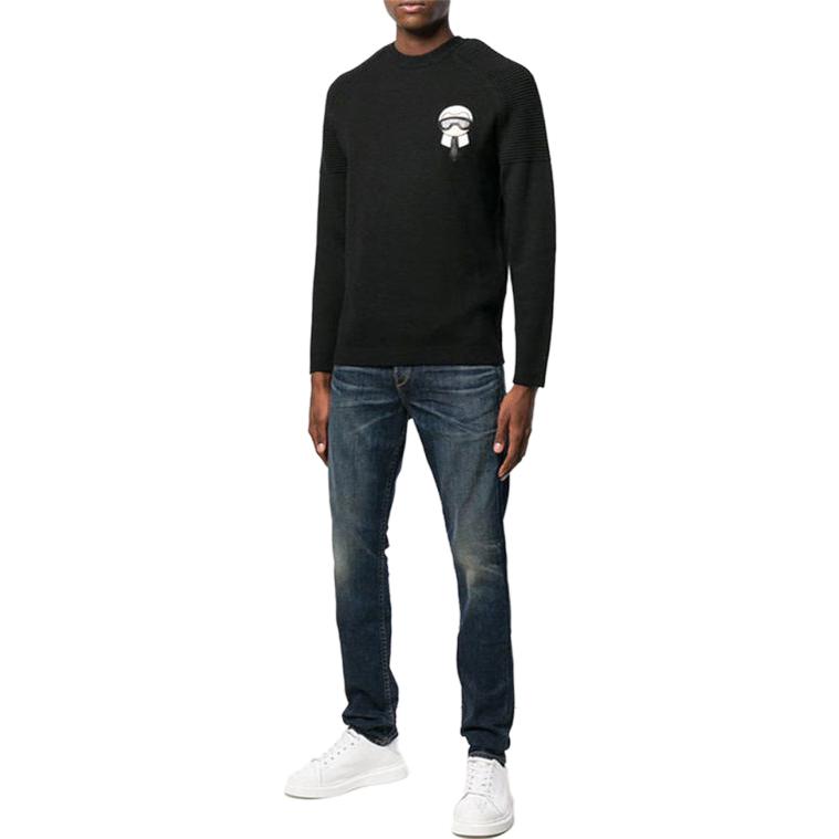 FENDI Black  Crewneck Sweater with Character Appliqué Design. FAE525A52WF0RWK 圖 3