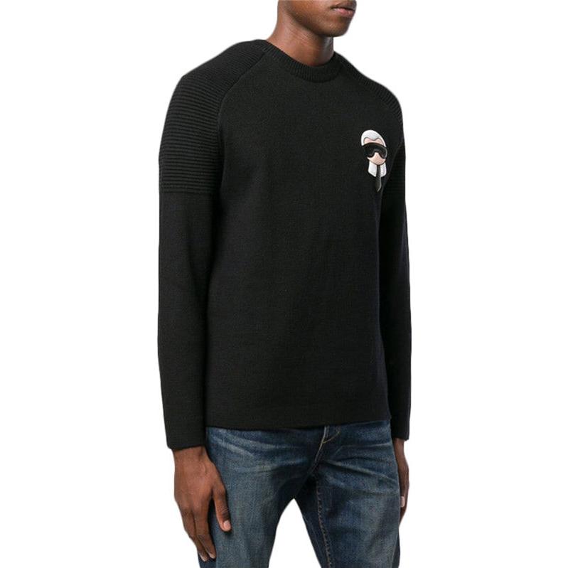 FENDI Black  Crewneck Sweater with Character Appliqué Design. FAE525A52WF0RWK 圖 5
