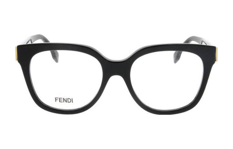 FENDI Black Butterfly Optical Glasses Unisex with Logo Accent Frame Design FE50064I-001