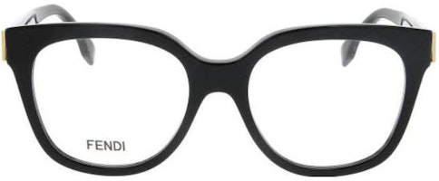 FENDI Black Butterfly Optical Glasses Unisex with Logo Accent Frame Design FE50064I-001 FENDI Black Butterfly Optical Glasses Unisex with Logo Accent Frame Design FE50064I-001