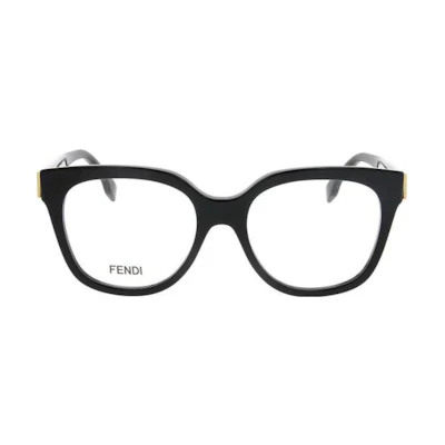 FENDI Black Butterfly Optical Glasses Unisex with Logo Accent Frame Design FE50064I-001