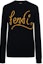 Buy FENDI Black Crewneck Sweater with Embroidered Letter Design. FZY451AH33F13HJ