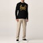 Shop FENDI Black Crewneck Sweater with Embroidered Letter Design. FZY451AH33F13HJ