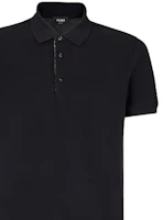 Cheap FENDI 黑色浮雕設計質感Polo衫 FY0985AAONF0QA1
