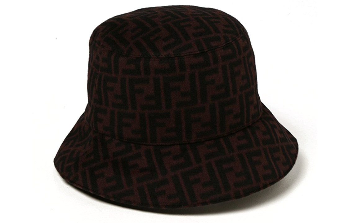 Lookbook FENDI Sombrero Negro Jacquard Logotipo FF Unisex. FXQ801-AH7K-F15B6