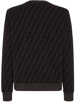FENDI Black Full Logo Print Long Sleeve Sweatshirt FY1077AFRJF0ABB Lookbook FENDI Black Full Logo Print Long Sleeve Sweatshirt FY1077AFRJF0ABB