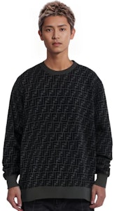 芬迪黑色满印标志长袖卫衣 FY1077AFRJF0ABB Cheap 芬迪黑色满印标志长袖卫衣 FY1077AFRJF0ABB