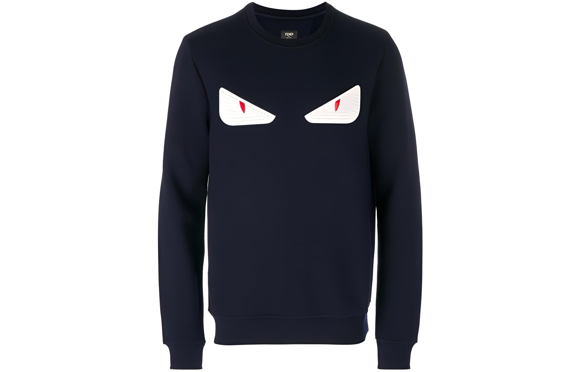 Fendi Black Graphic Print Long Sleeve Sweatshirt FY0829SV4FF0CRH