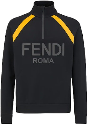 フェンディ ブラック ハーフジップ ロゴ スウェットシャツジャケット. FAF599AECPF0GME Order フェンディ ブラック ハーフジップ ロゴ スウェットシャツジャケット. FAF599AECPF0GME
