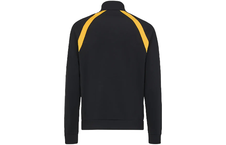 Lookbook フェンディ ブラック ハーフジップ ロゴ スウェットシャツジャケット. FAF599AECPF0GME