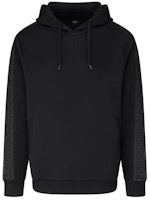FENDI Black Hoodie with Side Logo Print. FY0981A2F1F0QA1 FENDI Black Hoodie with Side Logo Print. FY0981A2F1F0QA1