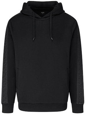 フェンディ ブラック フーディー サイドロゴプリント入り FY0981A2F1F0QA1 Order フェンディ ブラック フーディー サイドロゴプリント入り FY0981A2F1F0QA1