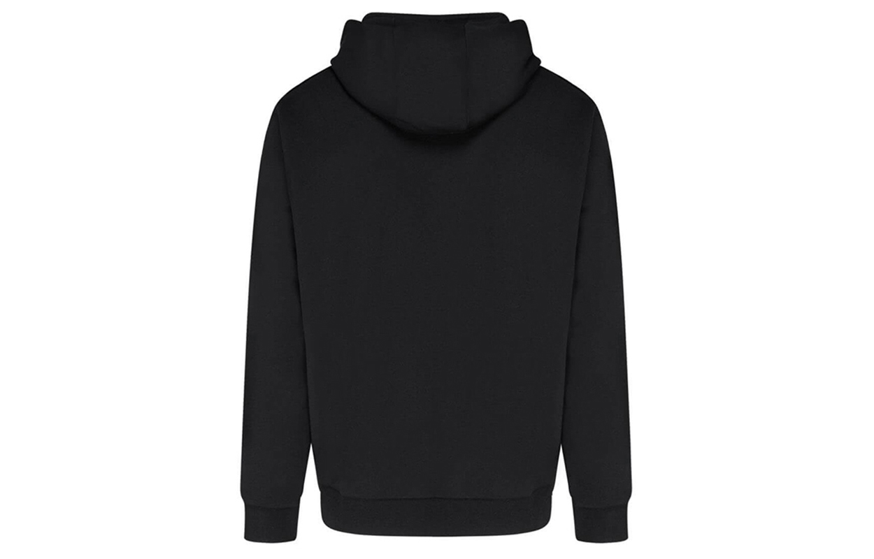 Lookbook 芬迪黑色连帽衫侧边标志印花. FY0981A2F1F0QA1