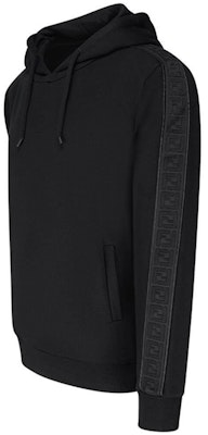 フェンディ ブラック フーディー サイドロゴプリント入り FY0981A2F1F0QA1 Shop フェンディ ブラック フーディー サイドロゴプリント入り FY0981A2F1F0QA1