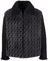 Fendi Black Jacket with F-Pattern Print and Long Sleeves FM0172AGUIF0GME Fendi Black Jacket with F-Pattern Print and Long Sleeves FM0172AGUIF0GME