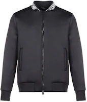 Fendi Black Jacket with Logo Lettering on Collar FW0833ACN5F0QA1 Fendi Black Jacket with Logo Lettering on Collar FW0833ACN5F0QA1