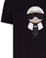 Sizing FENDI Black Karl Lagerfeld Cartoon Rhinestone Graphic T-Shirt FY0682O9KF0QA1